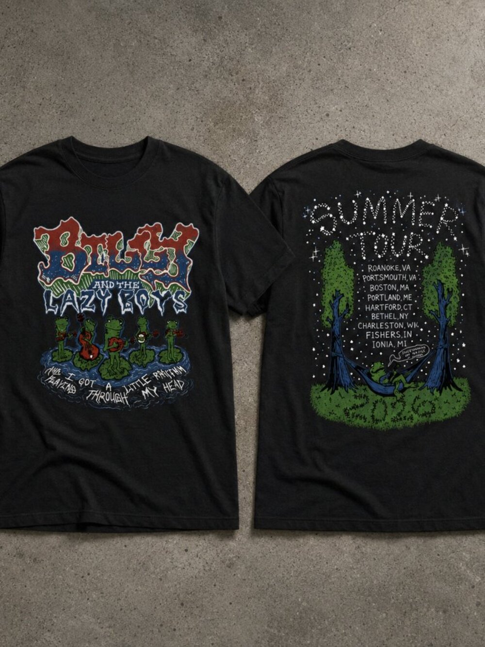 Billy Strings Summer Tour 2026 Lazy Boys Sided T-shirt